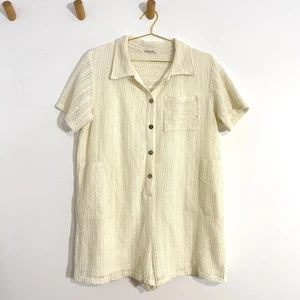 AS Revival Altar’d State Tejido Boho Retro Años 70 Pantalones Cortos Mameluco Cubierta Marfil Crema XL  - Imagen 1 de 8