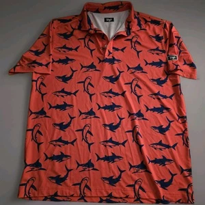 Waggle Golf Shirt Herren 2XL Pink Haie Kurzarm Performance Stretch Polo - Bild 1 von 3