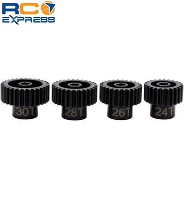 Hot Racing Hardened Steel Gear Set 48p 1/8 Bore 24 26 28 30 Tooth SSXS4680 - Image 1 of 2