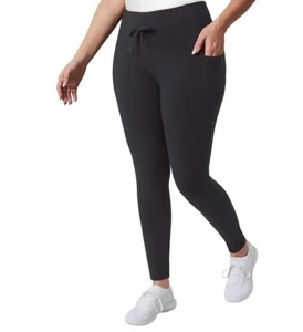 Mondetta Women's Size Medium (8-10) Mixed Media Leggings, Black - Picture 1 of 4