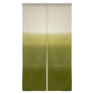 Japanese Noren Curtain - Natural Linen Blend Gradient GreenHome NEW F/S - Picture 1 of 6