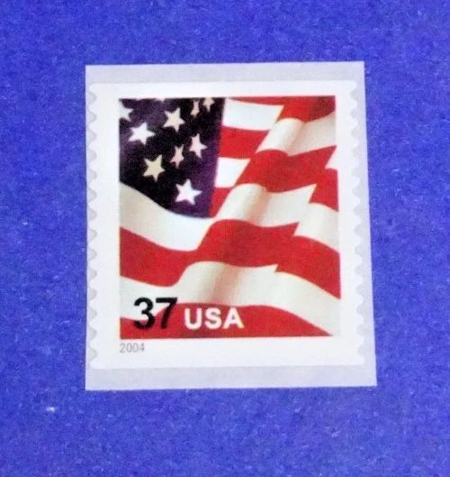 3632c "USA" FLAG  COIL "SINGLE" (37c) STAMPS 2004 DATE MNH/SA - Image 1 of 1