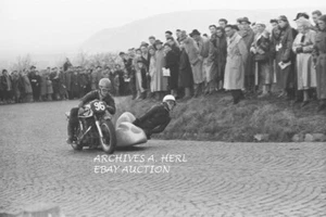 Norton 500cc sidecar factory racing team Drion & Stoll 1957 corsa su strada tedesca - Foto 1 di 1
