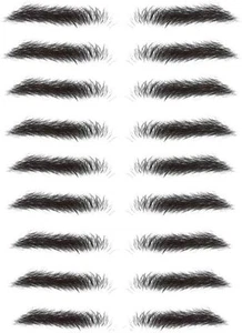 45 Pairs Eyebrow Tattoo Sticker Man 4D Fake Eyebrows (Black color) Waterproof - Picture 1 of 4