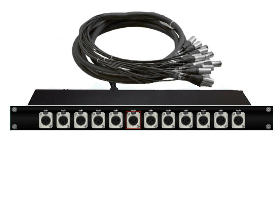 CBI 12 Ear Splitter Box Rack with 6ft/25ft Main Microphone Splitter Snake - Image 1 of 1