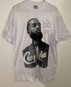 Nipsey Hussle T Shirt The Marathon Continues Crenshaw 5 Prom White Black XL - Picture 1 of 5
