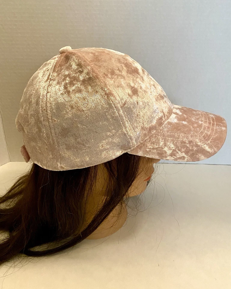 女式帽子均码适合最可调粉色麂皮绒  — 第 1/4 张图片