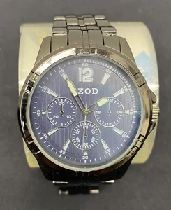 IZOD Men's Blue Dial Round Black Case Stainless Steel IZO2092BU SR626SW B12 - Picture 1 of 7