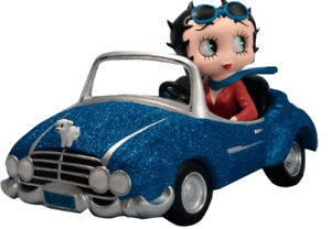 NEW Betty Boop In Motor Car Blue Glitter 30cm