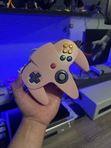 New Pink Wired Joystick Compatible With Nintendo 64 N64 Video Game Console. - Picture 1 of 3