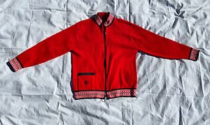Yamaha Logo Size Large Red Zip Up Sweater
