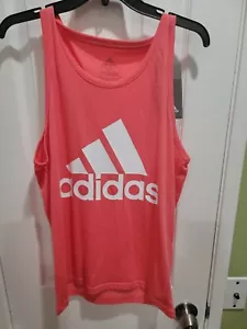 Adidas The Go To Performance Tee Bos Classic Tank Top Salmon with White Logo S - Picture 1 of 5