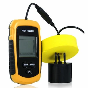 Portable FishFinder 100M Alarm Sonar Depth Sensor Transducer Handheld LCD Screen - Picture 1 of 12