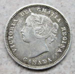 Canada 1886 Silver 5 Cents; Super Nice! - Picture 1 of 6