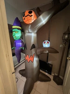 Halloween Gonfiabile Decorazioni Esterno 8ft Strega e Albero - Foto 1 di 8