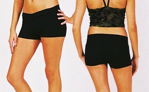 NWT Pumpers Black Spandex Low Cut V-Band Boyshort Costume Adult L - Picture 1 of 3