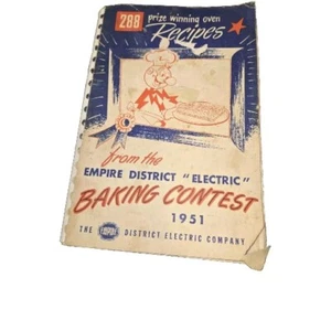 Vintage 1951 EMPIRE DISTRICT ELECTRIC Baking Cook Book spiral bound recipes - Bild 1 von 13
