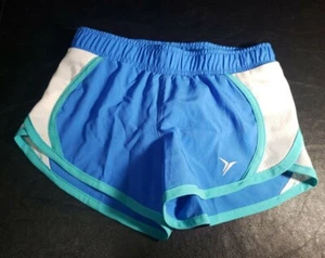 Pantalones cortos atléticos o de natación activos para niñas antiguos azul marino - XS 5 - nuevos sin etiquetas - azul/verde/blanco - Imagen 1 de 4