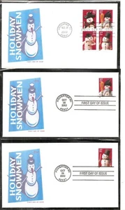 US SC # 3684-3687 Christmas Snowman. Christmas 2002, FDC. Artmaster Cachet - Picture 1 of 2