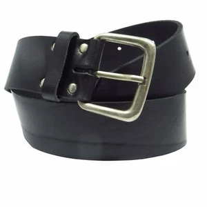 Übergröße Überlänge Ledergürtel 5 cm breit schwarz Rindsleder - Bild 1 von 9