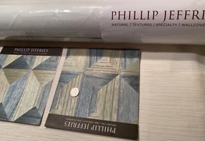 12YD PHILLIP JEFFRIES Coffered Wood 4257 Artisan Veneer Wallpaper $2000 Retail ! - Picture 1 of 24