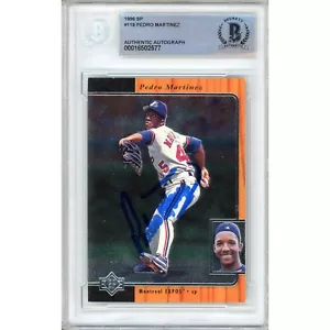 1996 Upper Deck SP #118 Pedro Martinez Auto Signed Card Beckett BAS Slab Expos - Picture 1 of 5