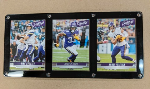 MINNESOTA VIKINGS 3 CARD PLAQUE KIRK COUSINS DALVIN COOK ADAM THIELEN Cover