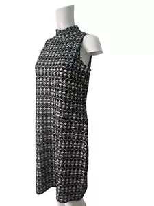 ATMOSPHERE Dress Size Large 16 Black Mix Mock Neck Bodycon Stretch Womens EU44 - Picture 1 of 14