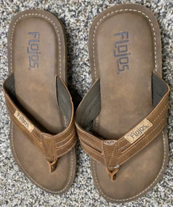 Sandalias Flojos Para Hombres Ryan Chanclas Talla 9 Marrón Espuma con Memoria Tanga Zapatos 1574430 - Imagen 1 de 7