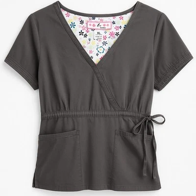 Koi скраб рубашка женщин X большой синий Кэти Петерсон V шеи искусственного надежном карманы - Изображение 1 из 4