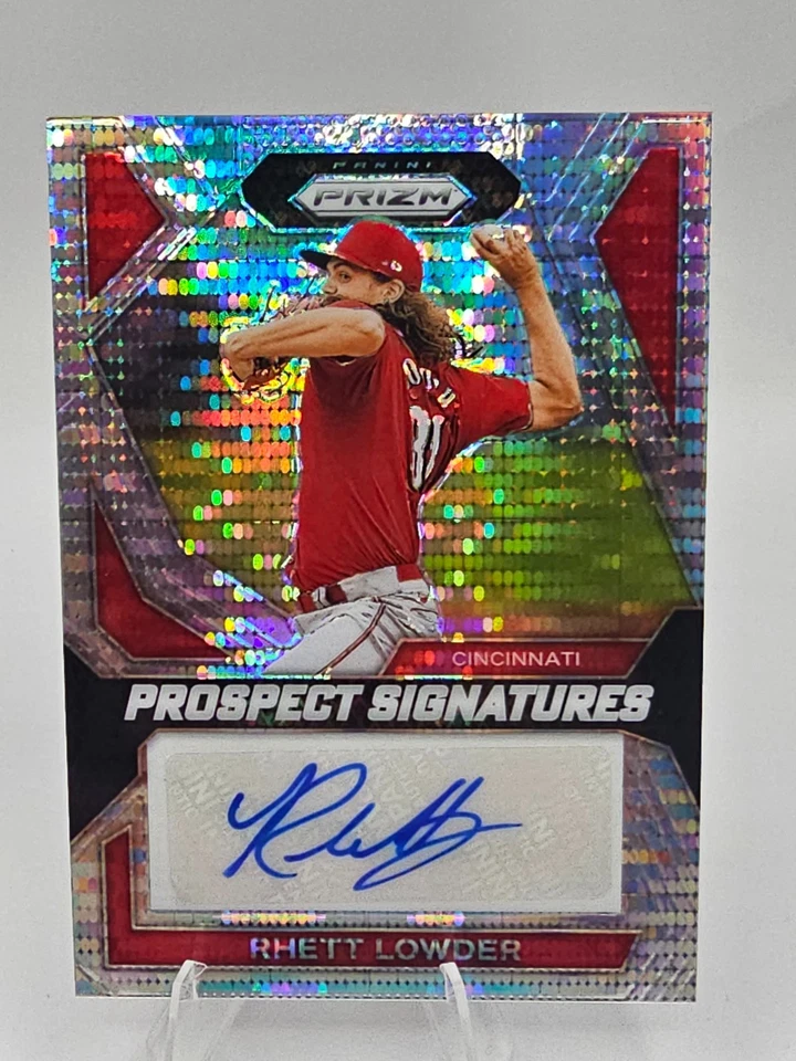 2024 Prizm Rhett Lowder Prospect Signatures Auto /199 Cincinnati Reds Pulsar - Image 1 of 2