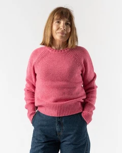 Damen Alex Mill Greta Rundhals Pullover Wild Orchid Größe Small S Lammwolle - Bild 1 von 12