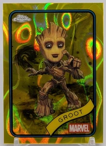 🔥2025 Topps Chrome Marvel #35 Groot Yellow Lava Refractor🔥 - Bild 1 von 3