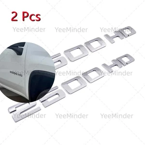 2pcs for GMC Sierra Silverado Door Tailgate 2500 HD Badges Emblem Letters,Chrome - Picture 1 of 8