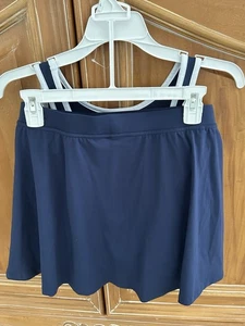 Yogalicious Nudetech Spin Star Tank (gepolsterter BH) + Skort Neu Mit Etikett Blau - Bild 1 von 6