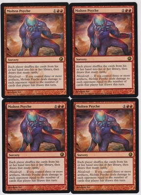 MTG 4X Molten Psyche X4 Scars of Mirrodin Magic - LP/MP - Image 1 of 2