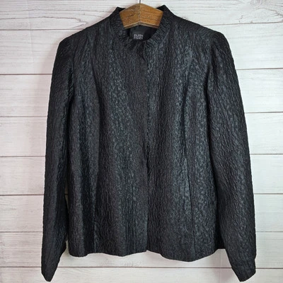Eileen Fisher Silk Crinkle Shimmer Jacket Blazer Women’s Size Small  - Image 1 of 4