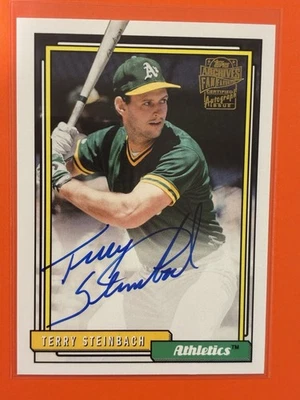 2018 Topps Archives Terry Steinbach Fan Favorites Auto 1992 Design #FFA-TS - Image 1 of 2