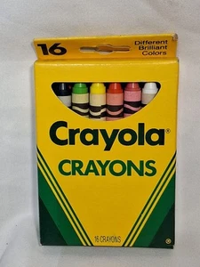 Vintage Crayola Crayons Box of 16 Binney & Smith 1990 , Different Brilliant - Picture 1 of 4