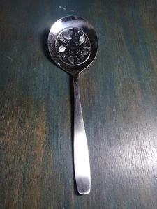 Vintage Leonard Silverware Serving Spoon Slotted Made in Korea Flatware  - Picture 1 of 6