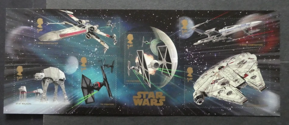 GB 2015 STAR WARS SELF ADHESIVE SHEETLET MINT UNHINGED - image 1 of 1