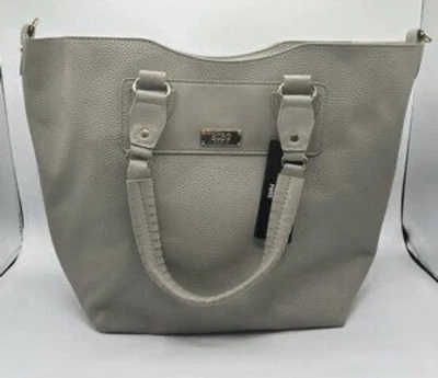 Cartera de cuero gris BCBG NUEVA CON ETIQUETAS Foto 1 de 4