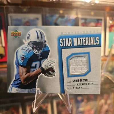 CHRIS BROWN 2006 Upper Deck Rookie Debut Star Materials Game Used Jersey Relic - Image 1 of 2