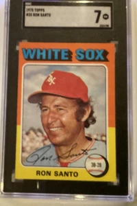 1975 Topps Baseballkarte / RON SANTO #35, SGC 7, NM - Bild 1 von 2