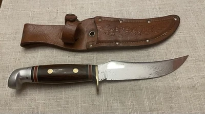 Vintage Western USA, W 39 Fixed Blade Knife With Sheath - Used - Image 1 of 4