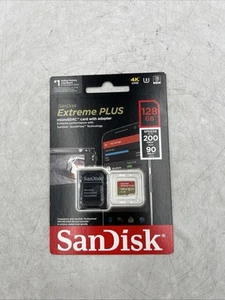 SanDisk Extreme PLUS 128GB microSD NEW SEALED IN PACKAGE - Picture 1 of 2