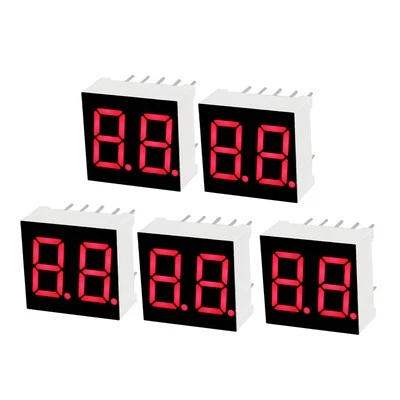 5x 10 Pin 2 Bit 7 Segment 0.59 x 0.55 x 0.28 Zoll 0.35" Rot LED Anzeige Rohr - Bild 1 von 4