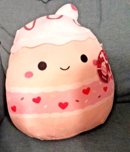 Squishmallow 2023 Valentine’s Day Edition 8” Brinya the Vanilla Cake Plush - Picture 1 of 4