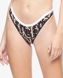 CALVIN KLEIN CK One Logo Cotton Singles Thong Underwear QD3783 Black Size XL - Picture 1 of 2