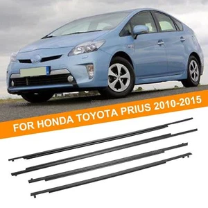 4 PCS Window Weatherstrip Trim For Toyota Prius 10-15 Waterproof Pressure Strip - Picture 1 of 15
